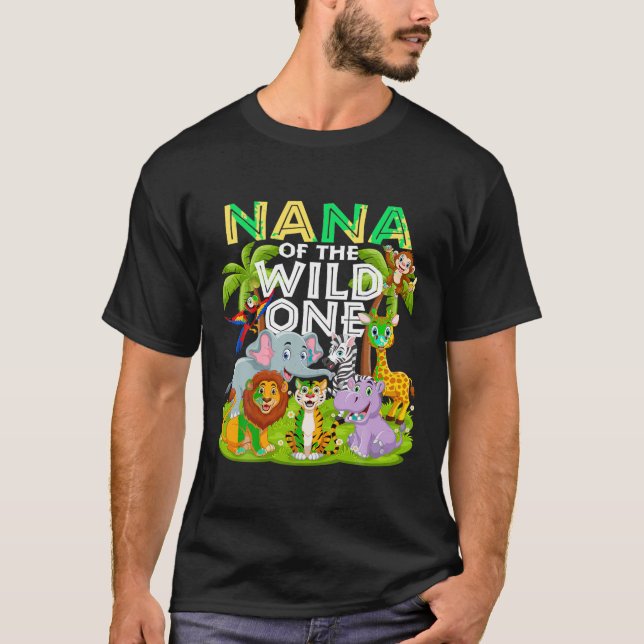 Camiseta Nana Do Animal Selvagem Do Jardim Zoológico De Um  (Frente)