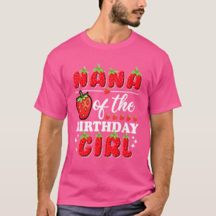 Camiseta Nana do aniversário da garota de aniversário