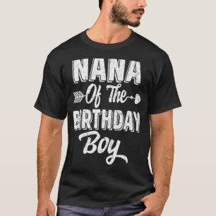 Camiseta Nana Do Aniversário Do Garoto Que Corresponde À Fa