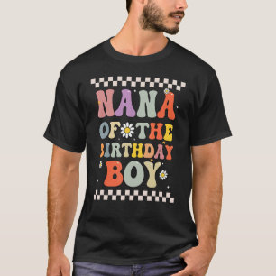 Camiseta Nana Do Aniversário Do Rapaz De Aniversário.