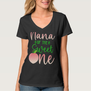 Camiseta Nana Do Aniversário Um Pêssego 1rua Fruta De Verão