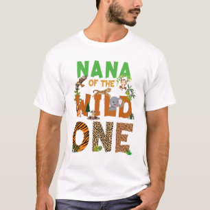 Camiseta Nana Do Aniversário Wild One Safari