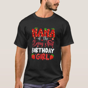 Camiseta Nana Do Berry Primeiro Aniversário Da Menina Moran