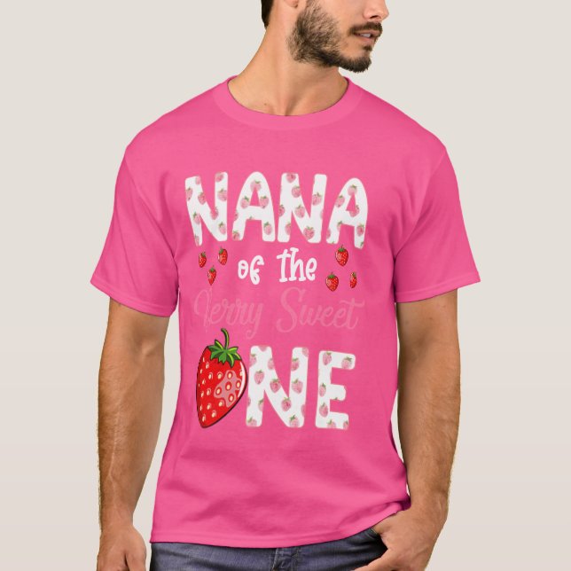 Camiseta Nana Do Berry Sweet One Strawberry Primeiro Nascim (Frente)