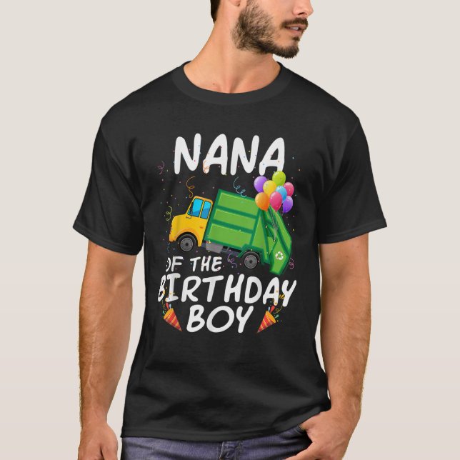 Camiseta Nana do Caminhão de Lixo do Birthday Correspondend (Frente)