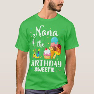 Camiseta Nana Do Docinho De Aniversário Feliz Em Bolo De Ge