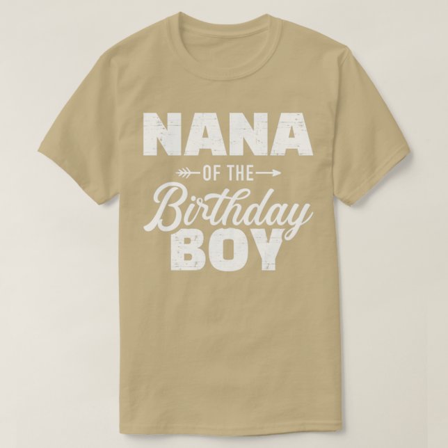 Camiseta Nana do filho do aniversariante que corresponde à  (Frente do Design)