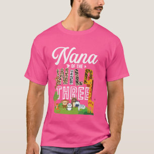 Camiseta Nana Do Tema Safari De Três Jardins Zoológicos Sel