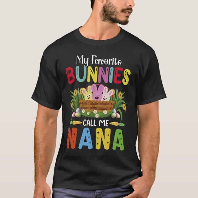 Camiseta Nana Easter Bunny Happy Easter Day Grandma Mom (Frente)