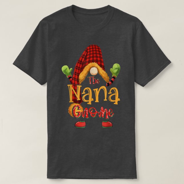 Camiseta Nana gnomo pijamas pijamas correspondente (Frente do Design)