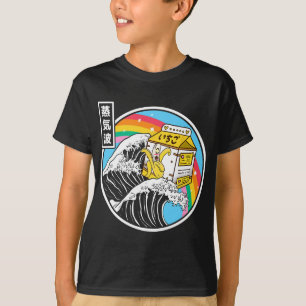Camiseta Nana Leite Surfando Onda Kanagawa Kawaii Anime Vap