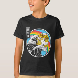Camiseta Nana Leite Surfando Onda Kanagawa Kawaii Anime Vap
