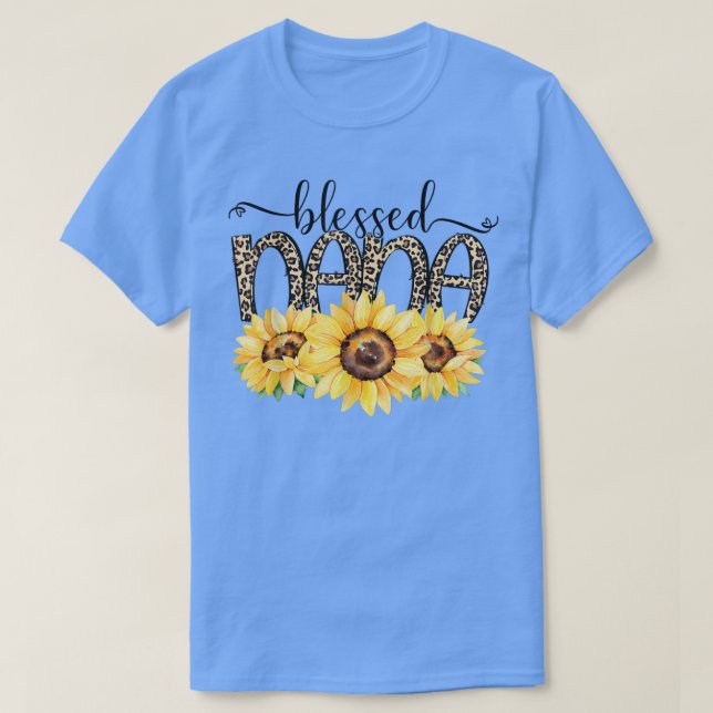 Camiseta Nana Leopard Sunflower (Frente do Design)