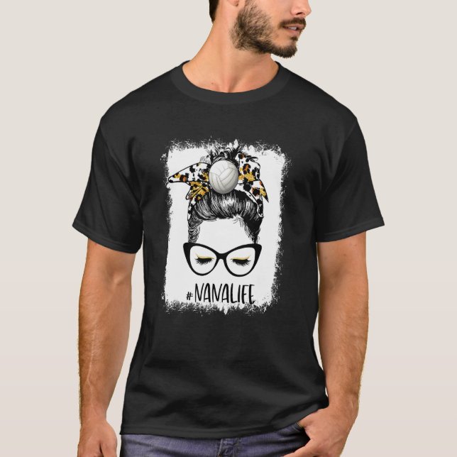 Camiseta Nana Life Leopard Messy Bun Ga (Frente)