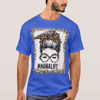 Camiseta Nana Life Messaging Bun Leopard Natal Mot