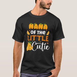 Camiseta Nana Little Cutie Chá de fraldas Laranja Parte de