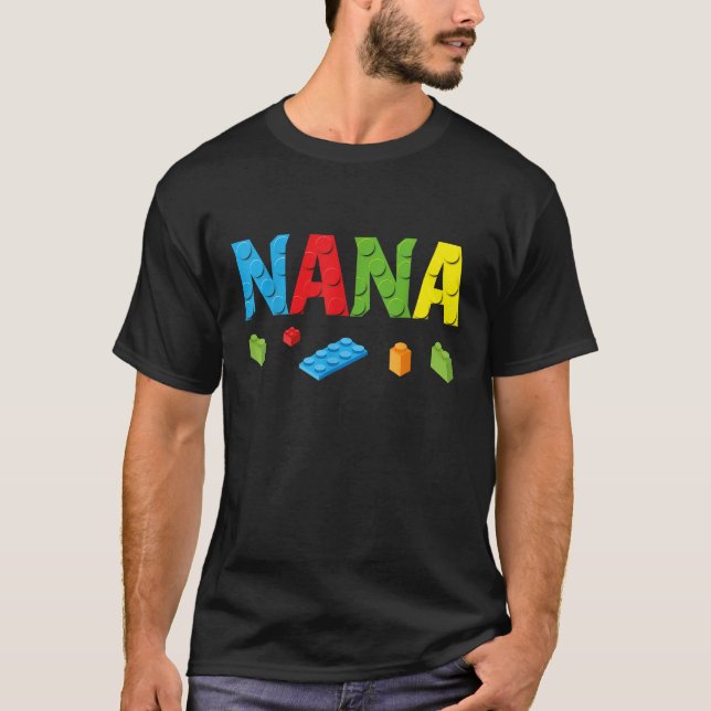 Camiseta Nana Master Builder Building Bricks Família (Frente)