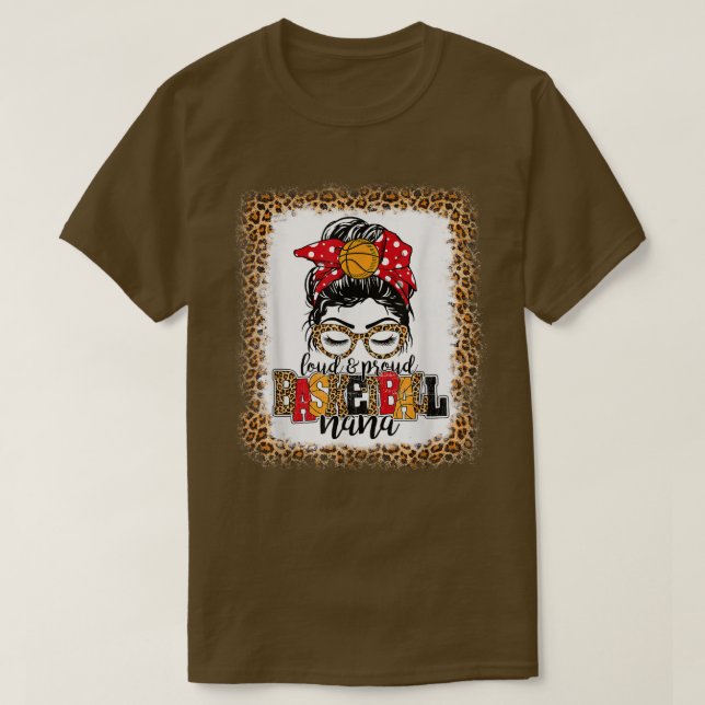 Camiseta Nana Messy Bun Mãe Leopard (Frente do Design)