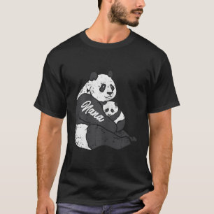 Camiseta Nana Panda E Cub Hug Urso Dia de as mães Vovó Mi