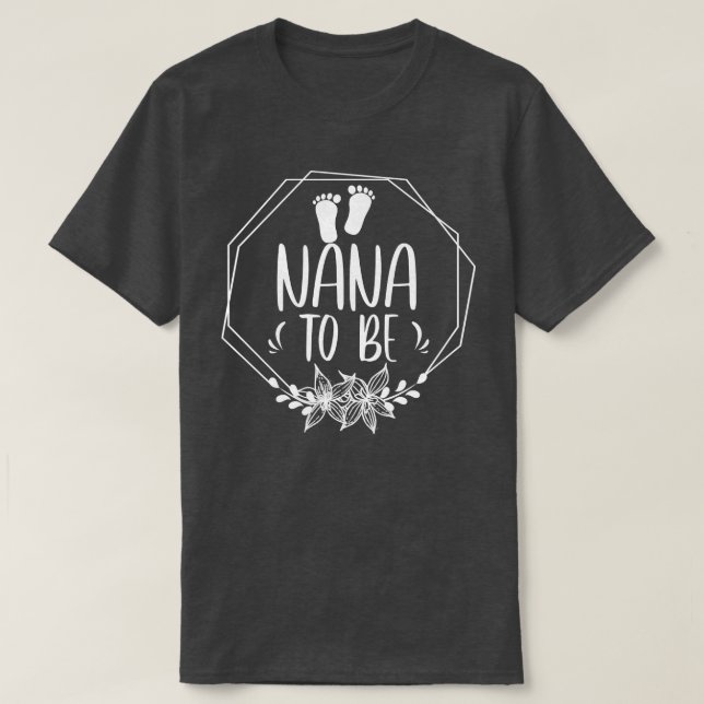 Camiseta Nana Para Ser Chá de fraldas Nana Avó (Frente do Design)