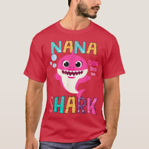 Camiseta Nana Shark , Dia de as mães Engraçado Presente Par