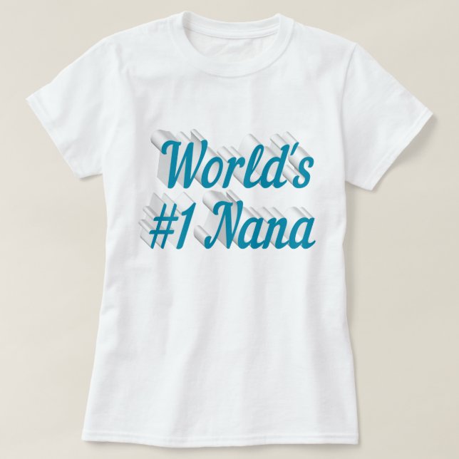 Camiseta Nana sky texto azul T-Shirt (Frente do Design)