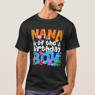 Camiseta Nana Sob Festa de aniversário Marítima Boys Ocean
