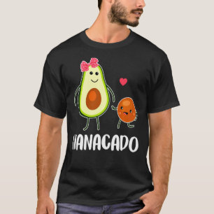 Camiseta Nanacado Cute Avocado Grávida Mãe Mulheres