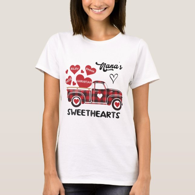 Camiseta Nana's Sweethearts Truck Personalizou Avó (Frente)