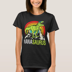 Camiseta Nanasaurus Dinossaur T Rex Nana Saurus Avó