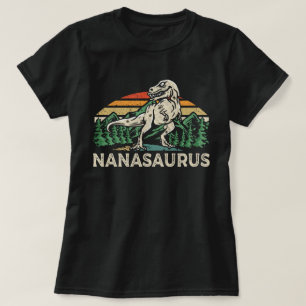 Camiseta Nanasaurus Dinossaur T Rex Nana Saurus Avó