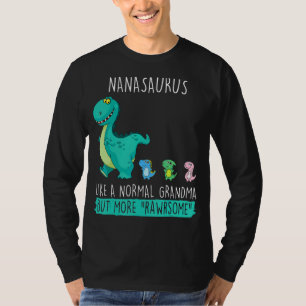Camiseta Nanasaurus Rawrsome Rex Dinosaur Nana Avó Moth