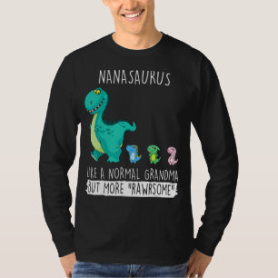 Camiseta Nanasaurus Rex Dinosaur Nana Dia de as mães Avó