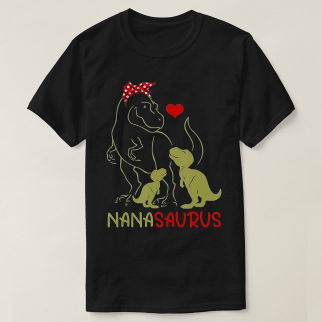 Camiseta Nanassauro T Rex Nana Saurus Dinossauras Mãe G (Frente do Design)