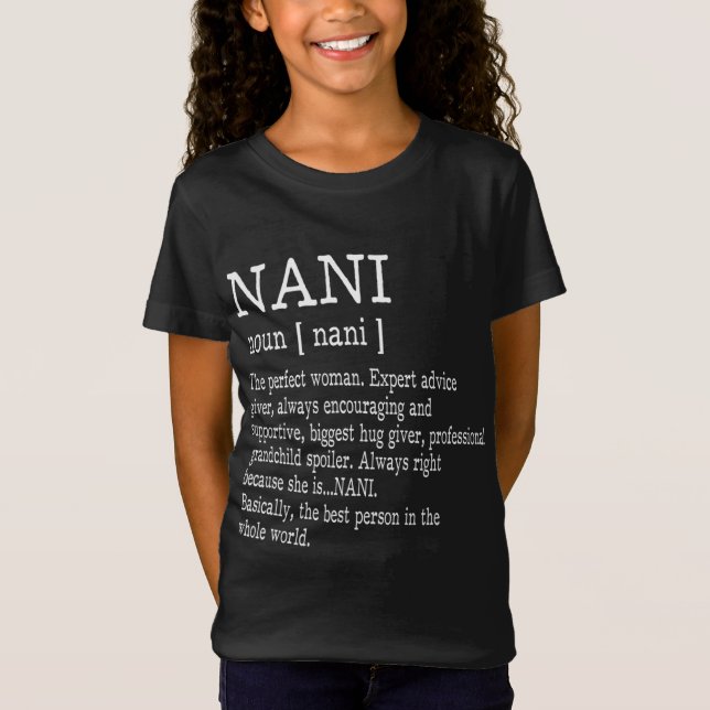 Camiseta Nani Definition Grandma Day Dona Mulheres (Frente)