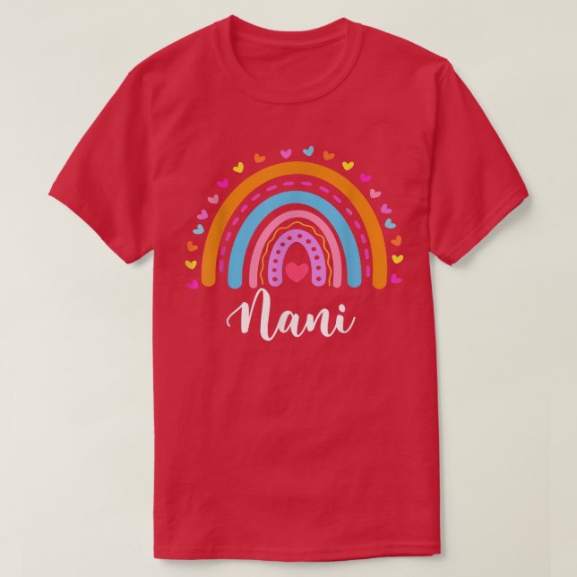 Camiseta Nani Oferece Para Avó Cute Nani Rainbow Mães D (Frente do Design)