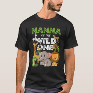 Camiseta Nanna Da Selvagem Safari De Aniversário Do Jardim