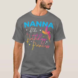 Camiseta Nanna do Aniversário Princesa Bday Unicorn Avô