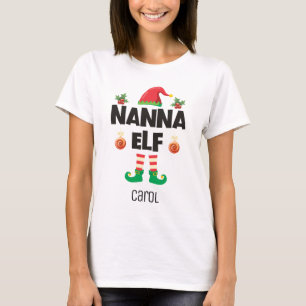 Camiseta Nanna elf da família que corresponde ao nome da ro