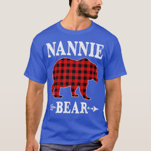 Camiseta Nannie Bear Christmas Pajama Red Xadrez Buffalo Fa