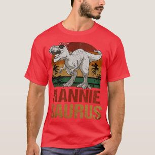 Camiseta Nanniesaurus T Rex Dinossaur Nannie Saurus Vintage