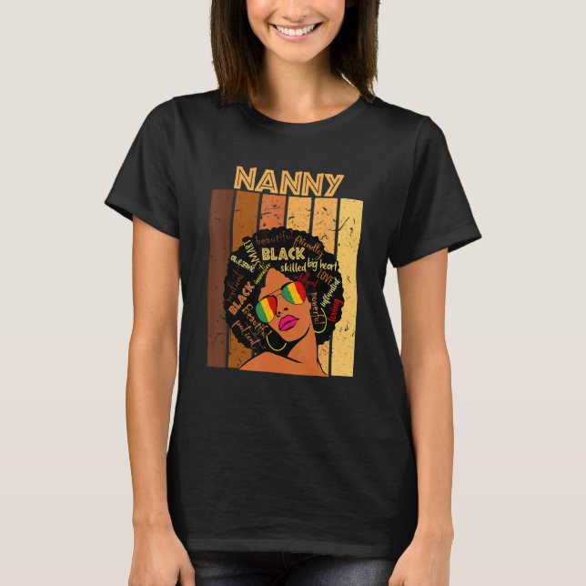 Camiseta Nanny Afro African American Pride Women Black Hist (Frente)
