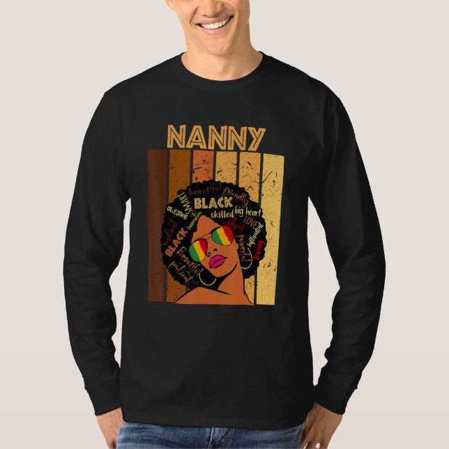 Camiseta Nanny Afro African American Pride Women Black Hist (Frente)
