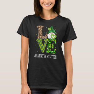Camiseta Nanny Babysitter Love Gnomo Leopar
