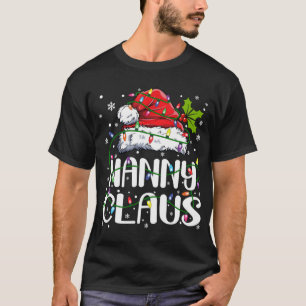 Camiseta Nanny Claus Christmas Lights Pajama Family Matchin