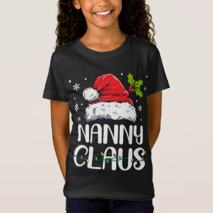 Camiseta Nanny Claus Papais noeis Engraçado Natal Pajama Ma
