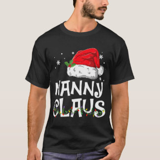 Camiseta Nanny Claus Papais noeis Engraçado Natal Pajama Ma