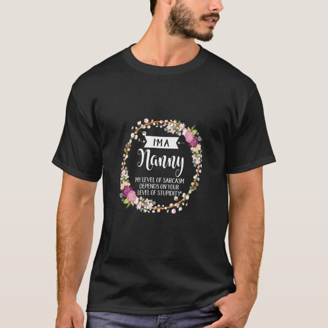 Camiseta Nanny Level Floral Para Mulheres (Frente)
