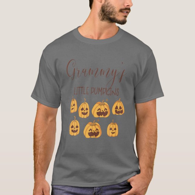 Camiseta Nanny Little Pumpkins - Engraçado Pumpkin (Frente)