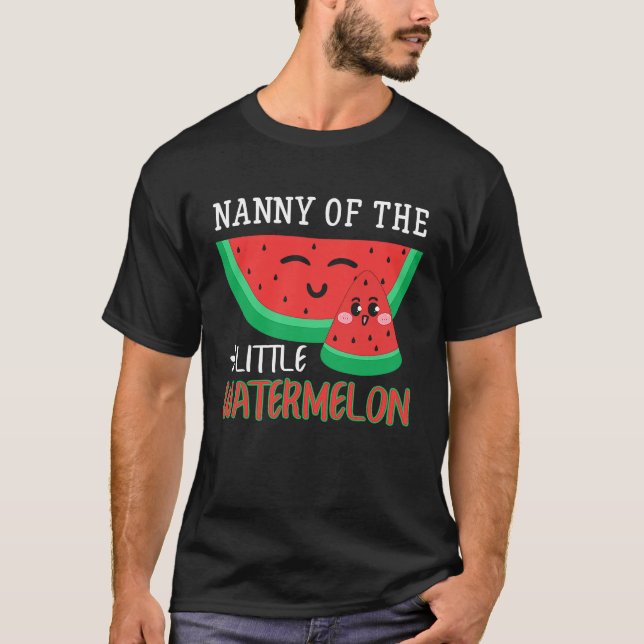 Camiseta Nanny Of The Little Watermelon Melon Family Matchi (Frente)